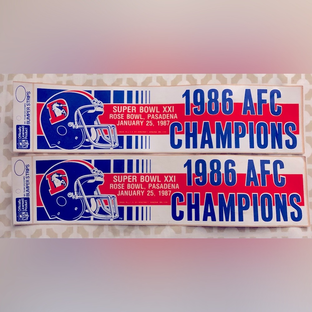 Denver Broncos 1987 AFC Champions Bumper Sticker